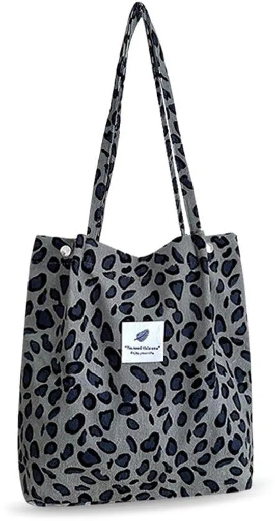 Sac cabas pour femme actif - Sac de cours velours gris urbain