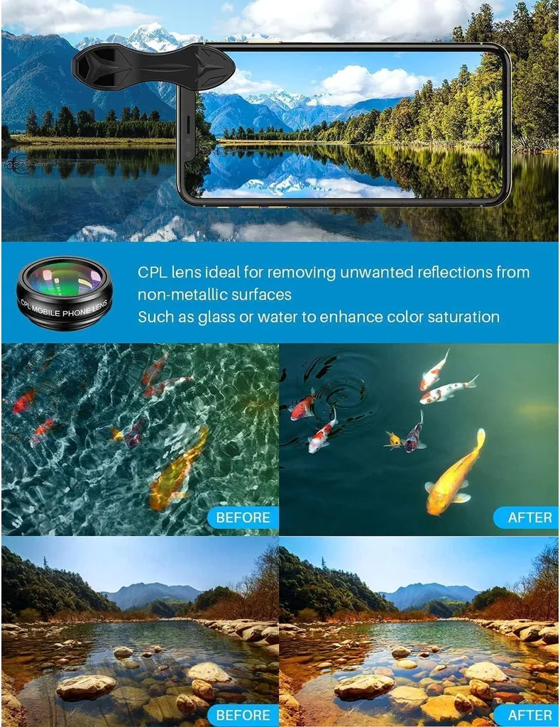 Objectif pour Téléphone Set Complet 10 Accessoires Macro et Grand Angle - 3