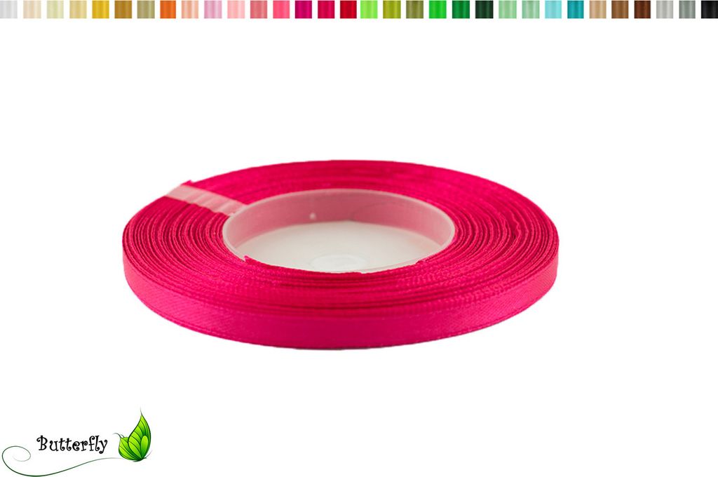Satinband 6mm x 32m Rolle, Farbe:051 fuchsia
