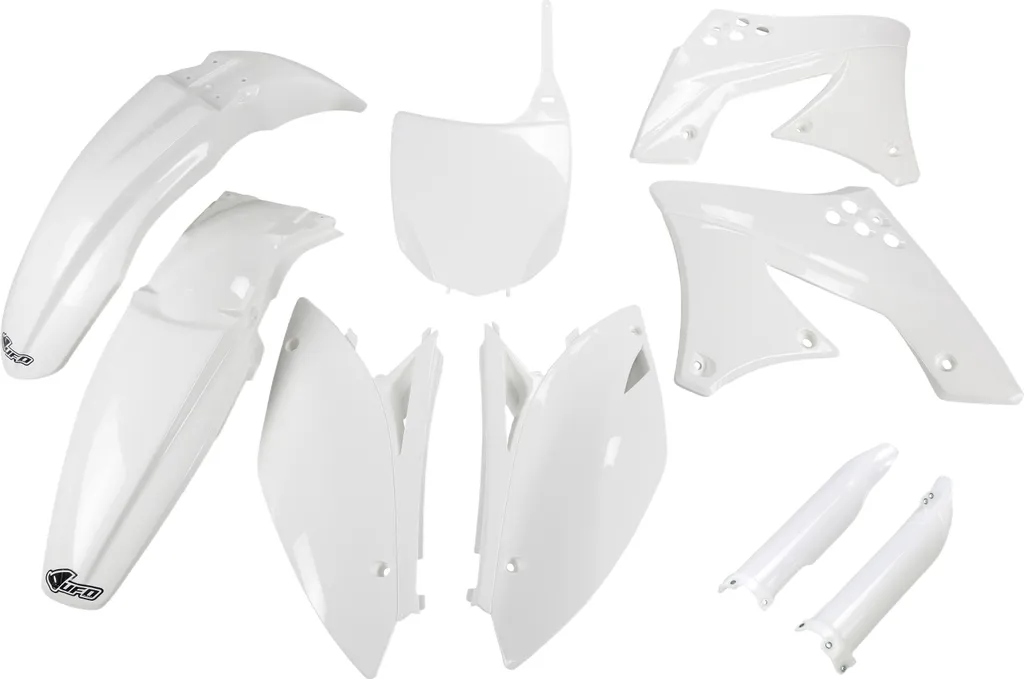 Kit carénage UFO PLAST 9 pièces blanc OEM pour Kawasaki KXF 250 2009-2012