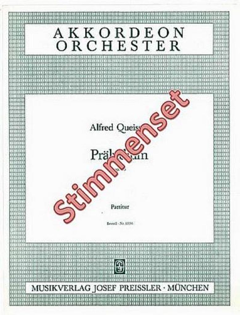 Queiser, Alfred Präludium Akkordeonorchester Stimmenset