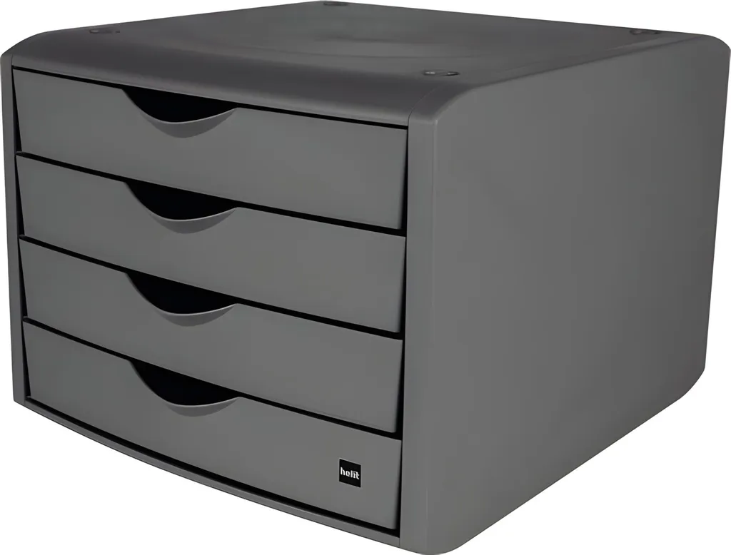 helit H6429582 Cassettiera "il camaleonte verde" grigio chiaro
