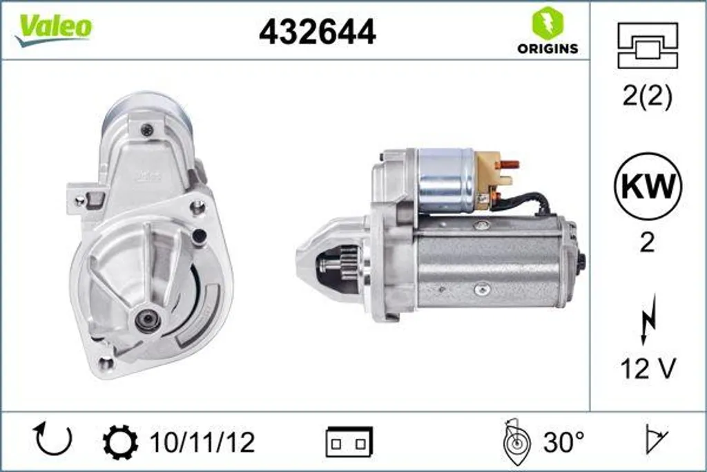 Solution panne démarrage Mercedes : Démarreur VALEO 432644 0041516301