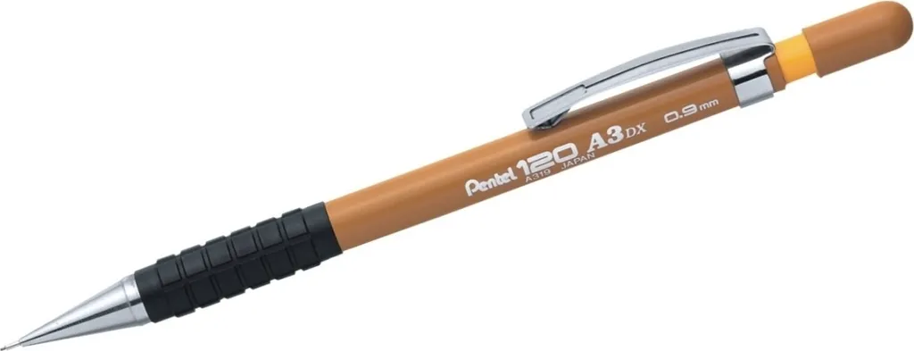 Porte-mines Pentel Sharp 120 A3 0,9mm Ocre, Boîte de 12 Pièces Pro