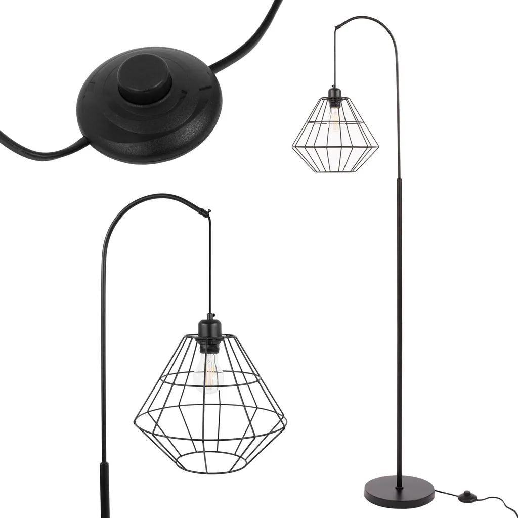 Lampe Autoportante Toolight APP538-1F Black - Luminaire Noir Design