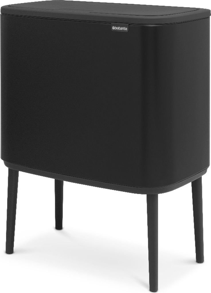 Brabantia Vuilnisbak Bo Touch Bin, zwart, mat, 3 stuks, elk Productafbeelding 