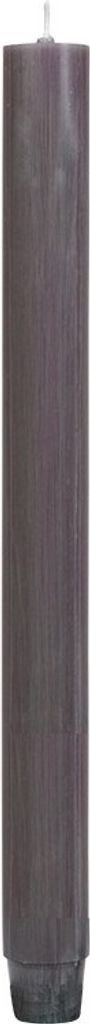 Durchgefärbte Stabkerzen Grau 185 x 26 mm in rustikaler Optik