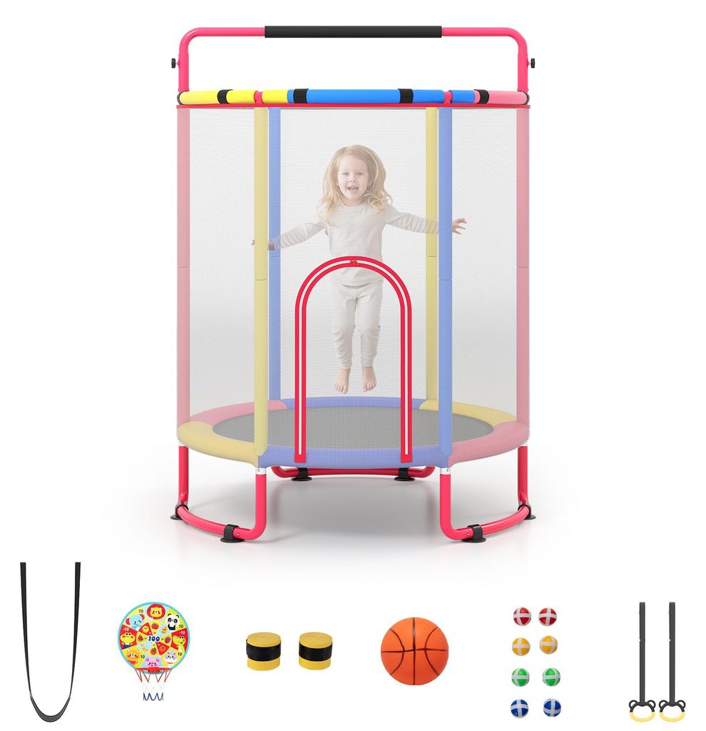 COSTWAY Trampolin für Kinder, 154cm 6 in 1 Kindertrampolin Produktbild 