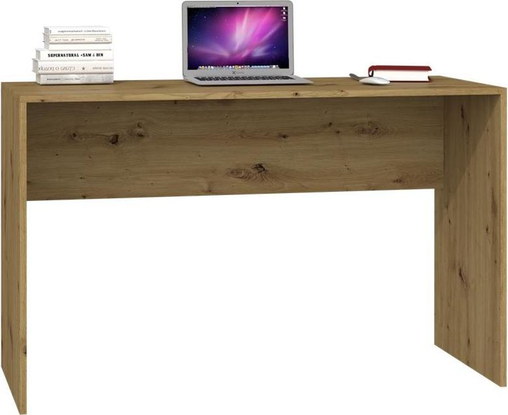 Funktionsschreibtisch PLUS – Modernes Design, 120x50x76 cm | Farbe: Artisan-Eiche