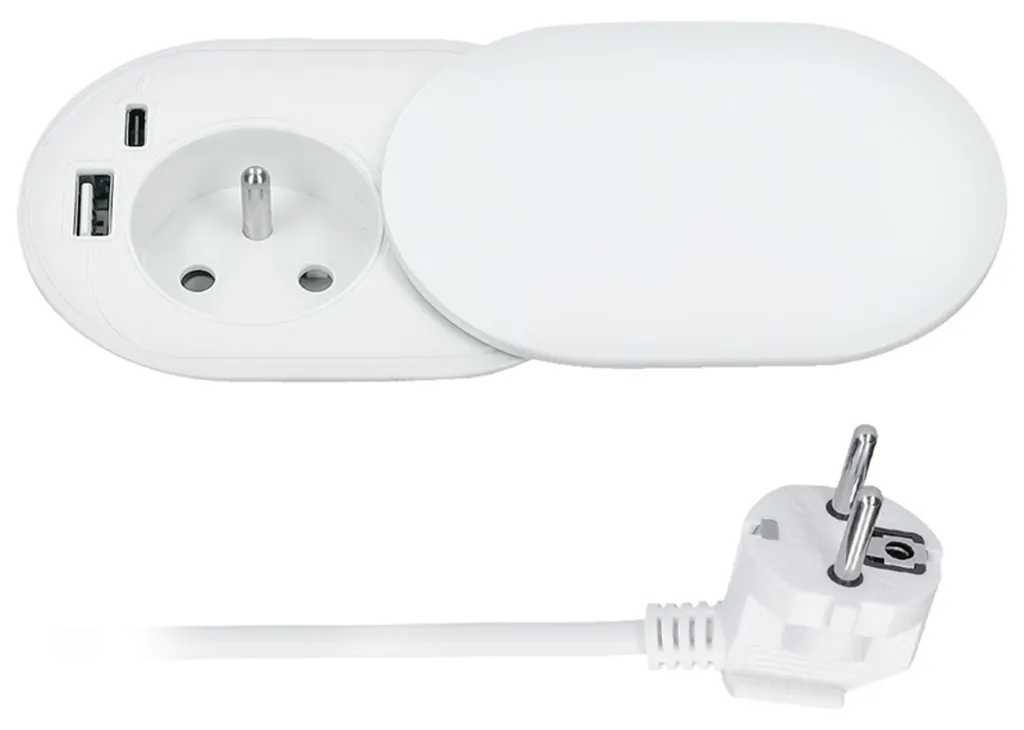 Prise Encastrable pour Bureau et Cuisine avec USB C Rapide 20W 2m