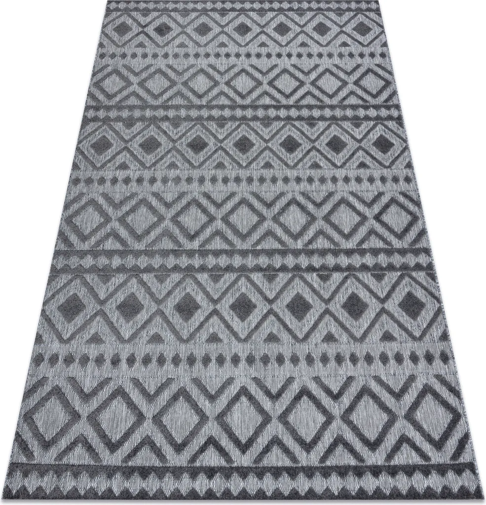 Tapis 160x220 cm Idéal pour Salle à Manger et Salon Style Bohème Gris