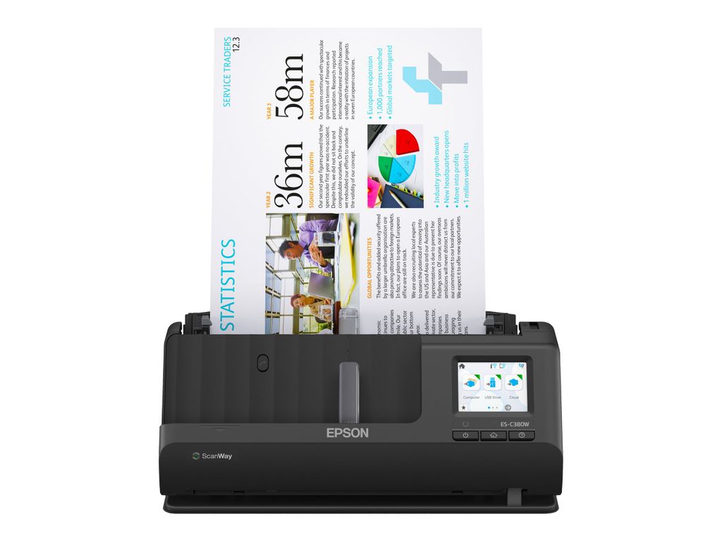 Epson ES-C380W, 215,9 x 5588 mm, 600 x 600 DPI, 30 Bit, 24 Produktbild 