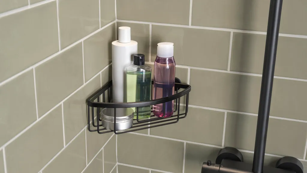 Serviteur de douche tesa ALUXX noir mat avec technologie auto-adhésive - 9