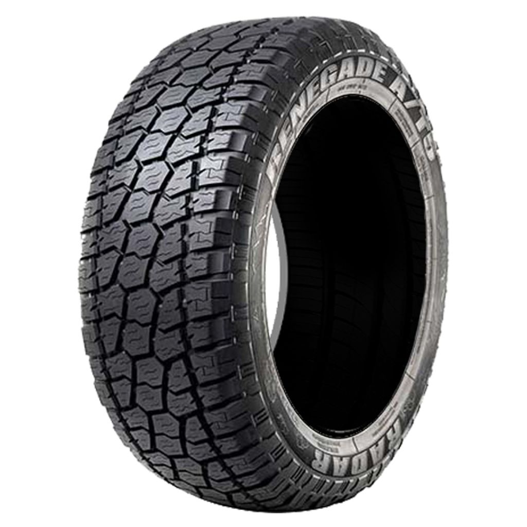 A studio shot of a car tire.