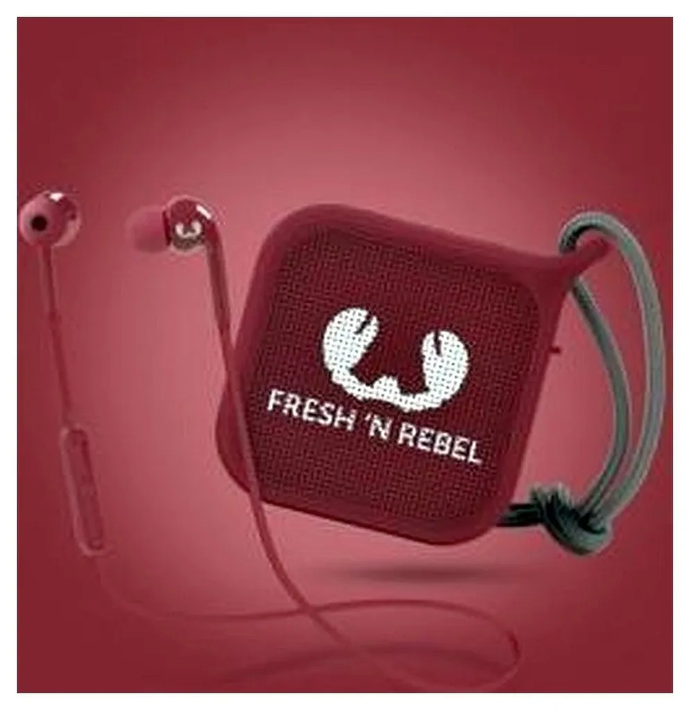 Fresh 'N Rebel Ruby Pack Mono Haut-parleur sans fil rouge Ruby Red