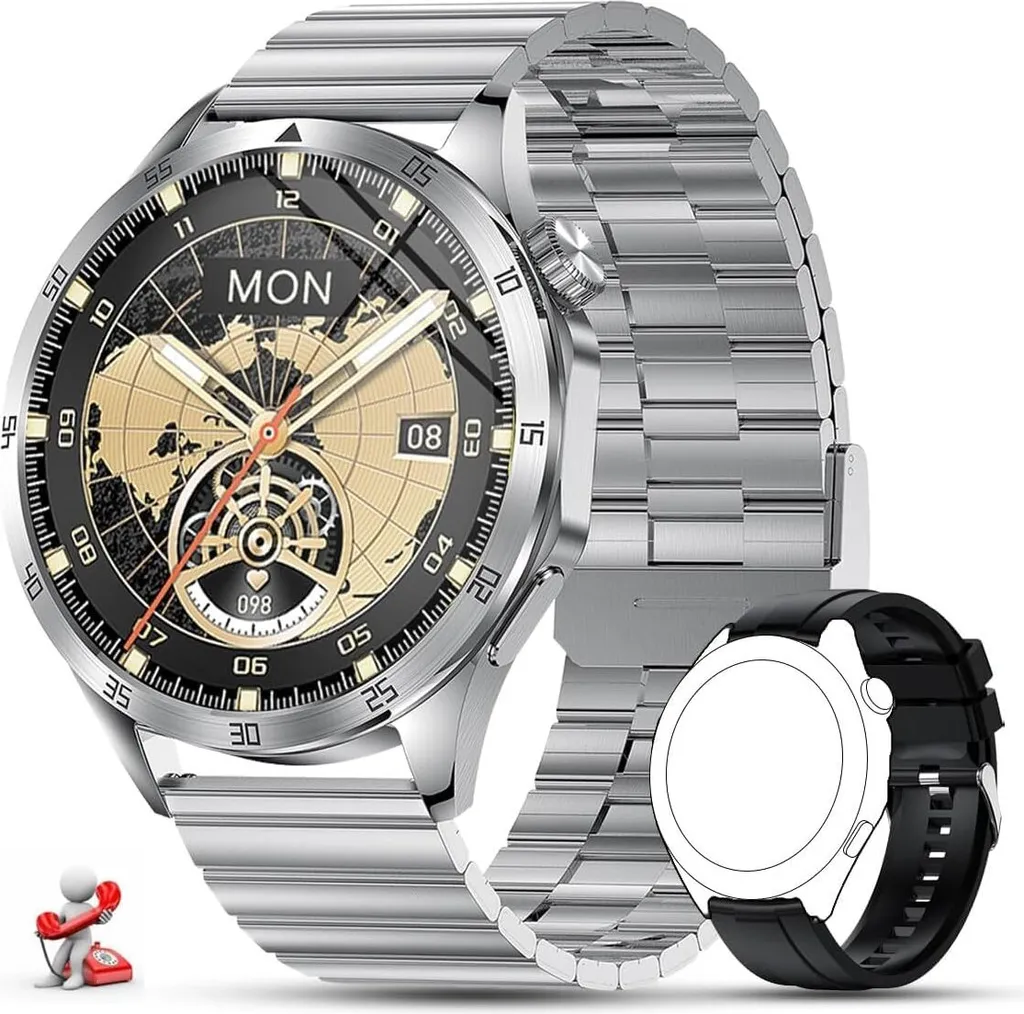 Monitoraggio Sonno e Cardio Uomo HD: Orologio Benessere Integrato