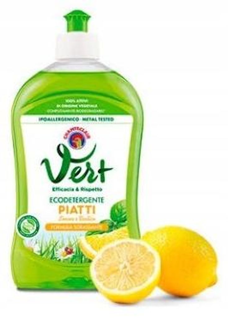 Płyn do naczyń cytryna Ecodetergente Piatti Vert 0,5l - Zdjęcie produktu 