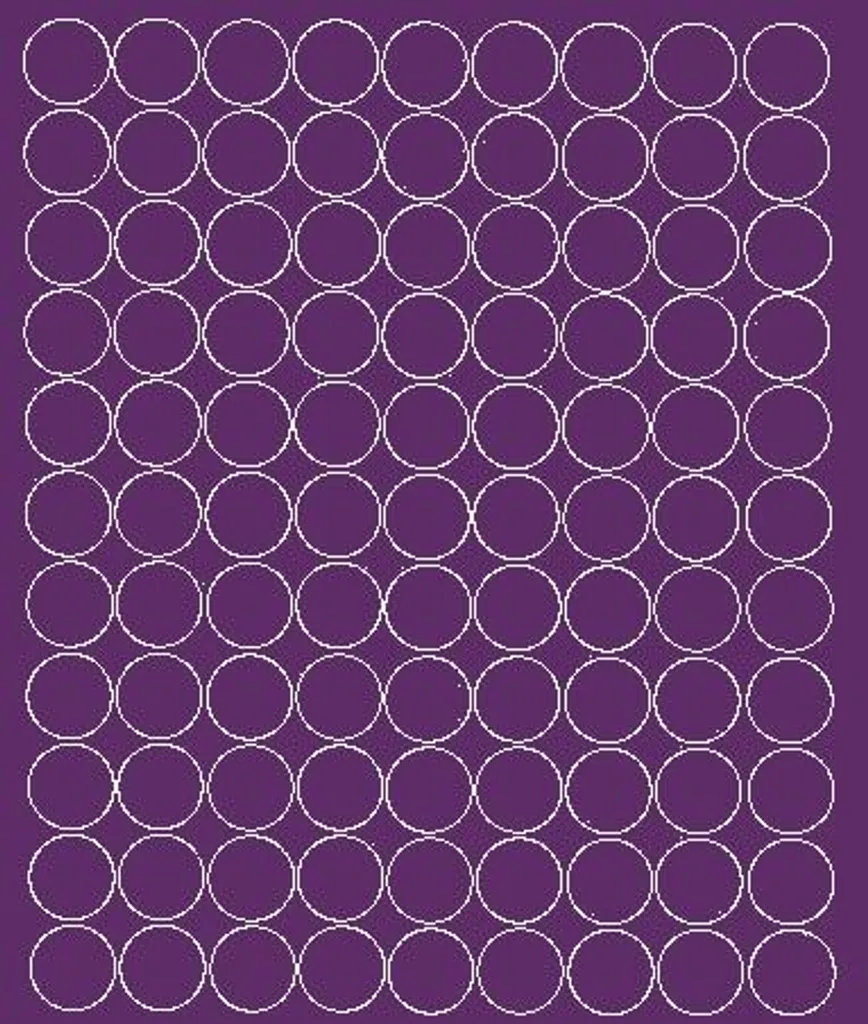 Adesivi Viola Opaco 2cm 99pz | La Soluzione per un Ordine Elegante