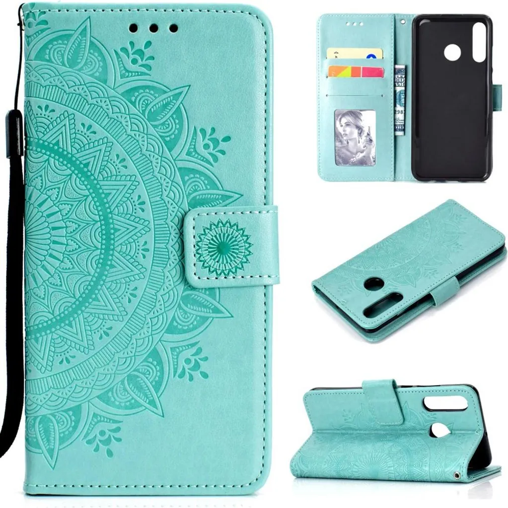 VQWQ Custodia per Huawei P30 Lite, Flip Cover a Portafoglio in Pelle PU Slot per Schede Libro Cavalletto Pieghevole Wallet Case con Cordino Cerniera Chiusura Magnetica per Donna Maschio -[03]-Albero