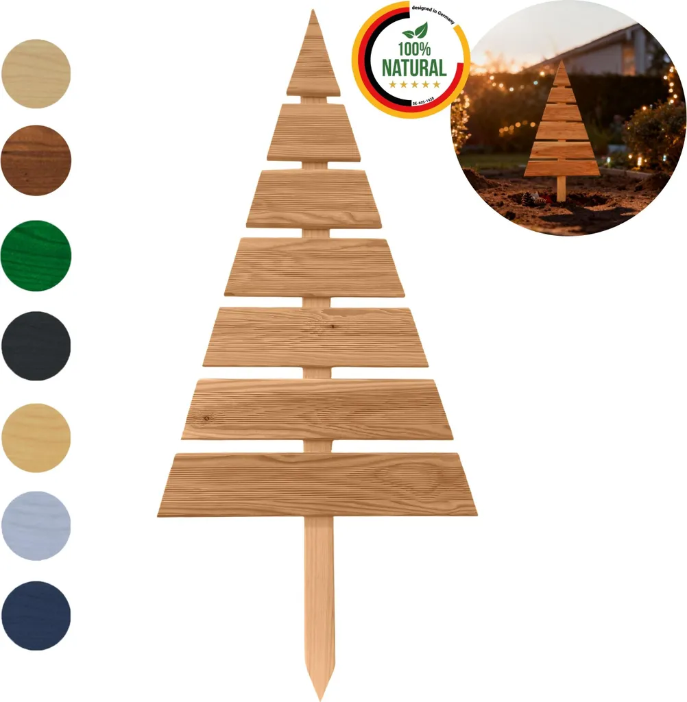 Sapin de Noël Écologique en Bois 75 cm sans Plastique Déco Durable