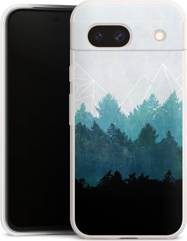 DeinDesign Slim Hülle für Google Pixel 8a Silikon Case Ultra Dünn Handyhülle Abstrakt Baum Wald