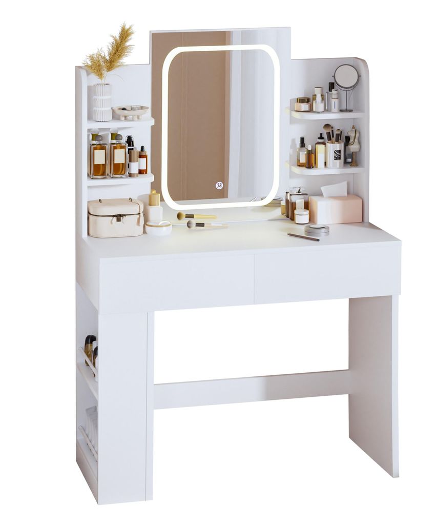 Yorbay Coiffeuse avec éclairage, miroir et bande LED Image du produit 