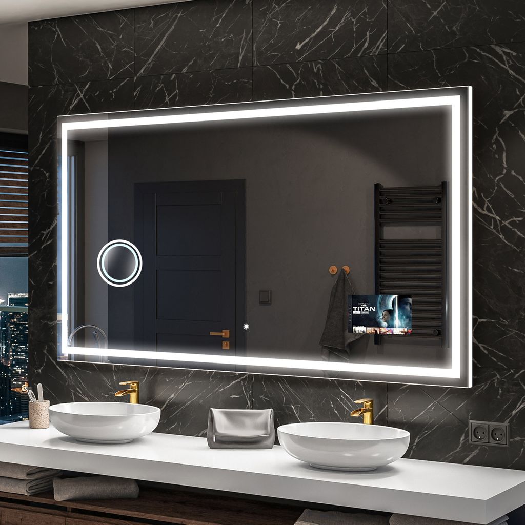 Artforma Badspiegel SMART 120x60 cm - mit LED Beleuchtung - Produktbild 