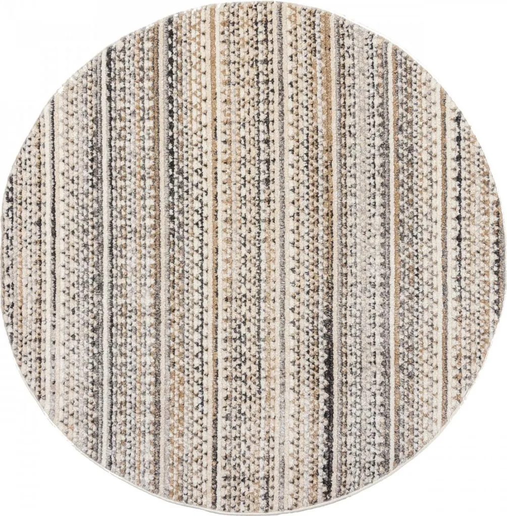 Tapis Rond Déco 160 cm Santiago Camino - Idéal pour Table Basse et Salon