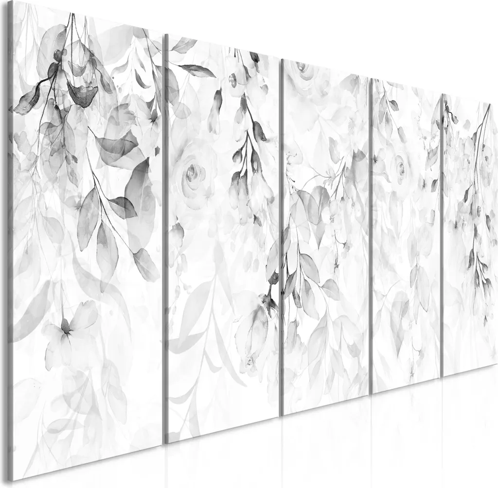 Quadro su Tela Cascata di Rose 5 Parti 225x90 cm | Arredo Moderno Fiori