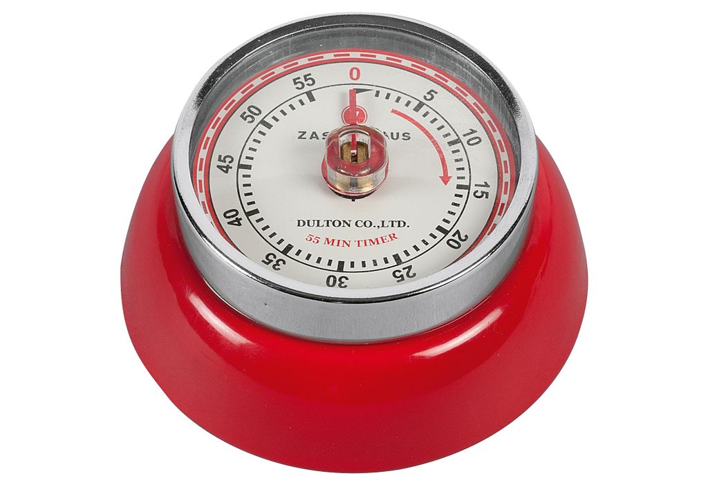 ZASSENHAUS Krátky časovač Retro Look 3cm Ø7cm červený Obrázok produktu 