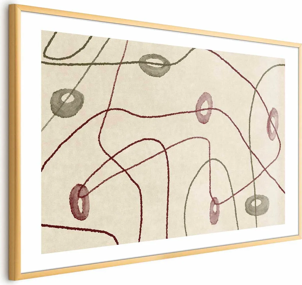 Poster Géométrique Fond Pâle et Usé - Impression Haute Qualité 60x40cm