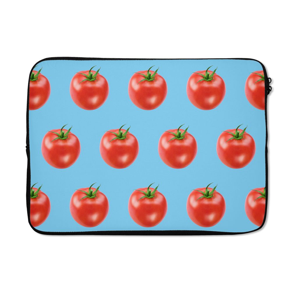 MuchoWow Laptop Hülle 14 ZollTomaten - Gemüse - Blau Laptoptasche - Laptoptasche - Stoßsicher - Schutzhaube