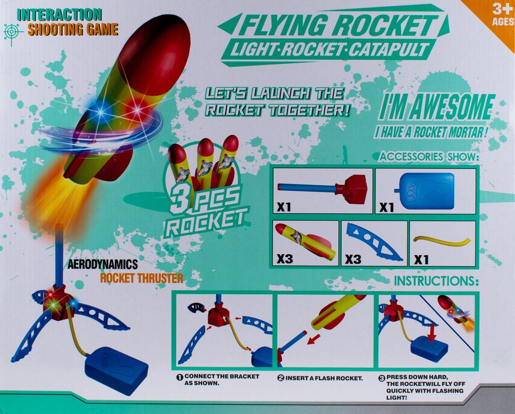 Raketen Spielzeug Für Kinder 1-3 Jahre - Outdoor Flugspiel Mit Beleuchtung
