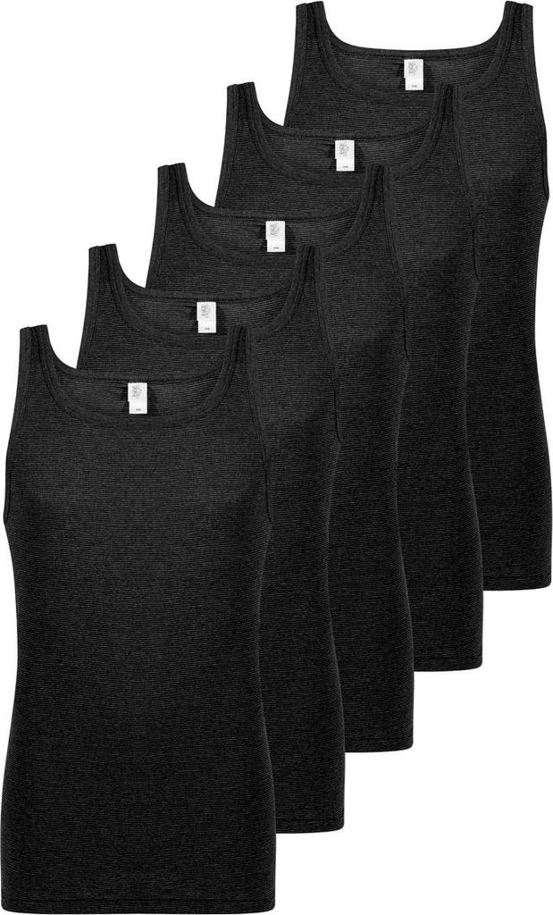 ESGE 5er Pack - Feinripp Jeans Unterhemd / Tanktop Ohne störende Seitennähte, Pflegeleicht, formbeständig und strapazierfähig, Nach traditionel...