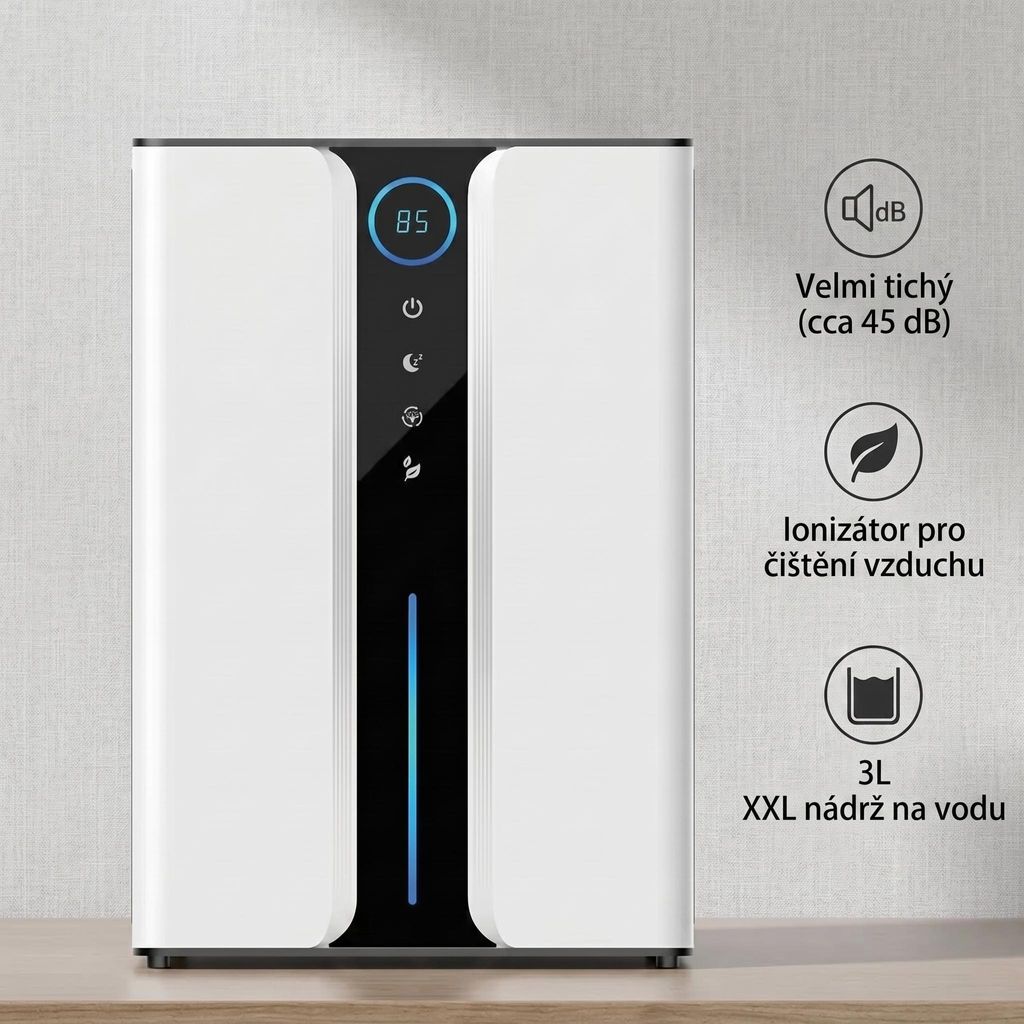 Luftentfeuchter 3L, elektrischer Raumentfeuchter mit Produktbild  KI-generiertes Bild
