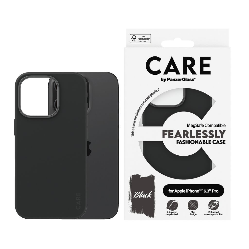 PanzerGlass CARE™ by ® Case Black w. MagSafe iPhone 16 Pro, Zdjęcie produktu 