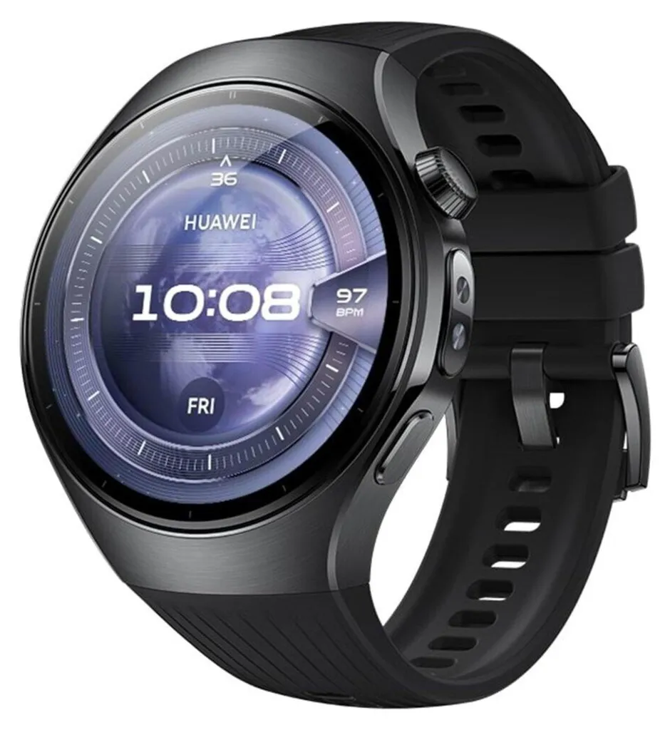 Huawei Watch 5 46mm Montre Connectée Noir Acier Inoxydable Haut de Gamme