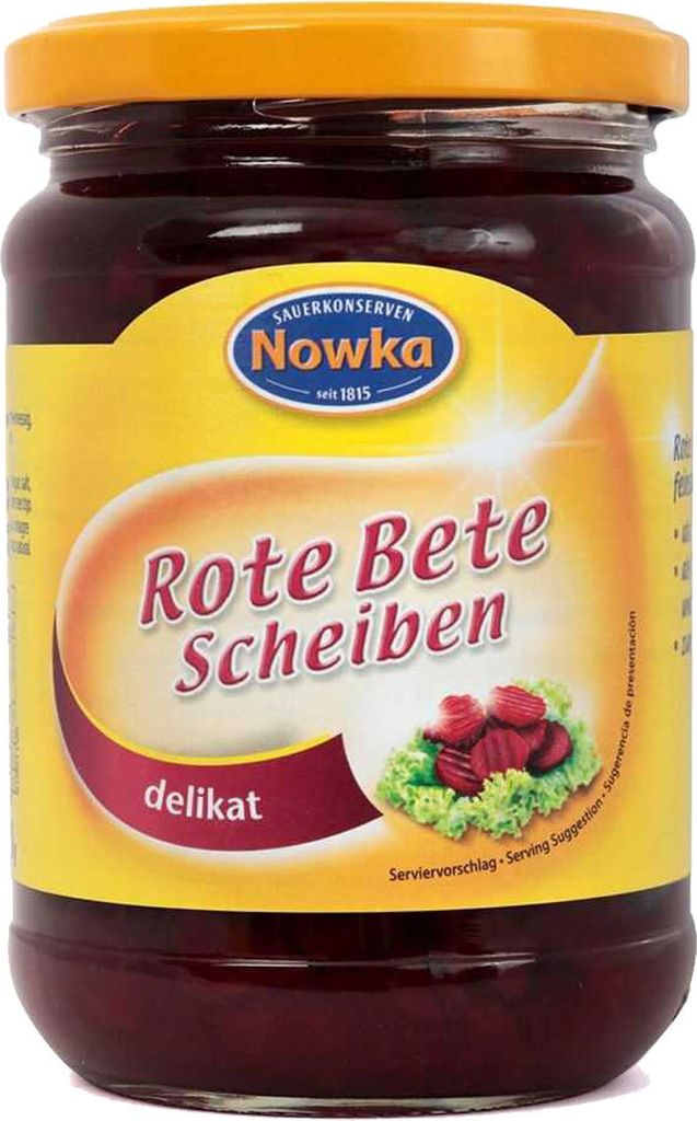Nowka Rote Bete Scheiben wellenschnitt 6mm pasteurisiert 330g
