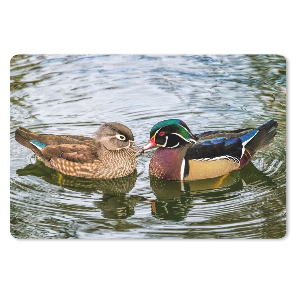 MuchoWow Mauspad Mousepad Ente - Vögel - Wasser - Federn - Tiere 27x18 cm - Mousepads - Maus Mat - Pad - Mausunterlage - Büroartikel - Desk Matten