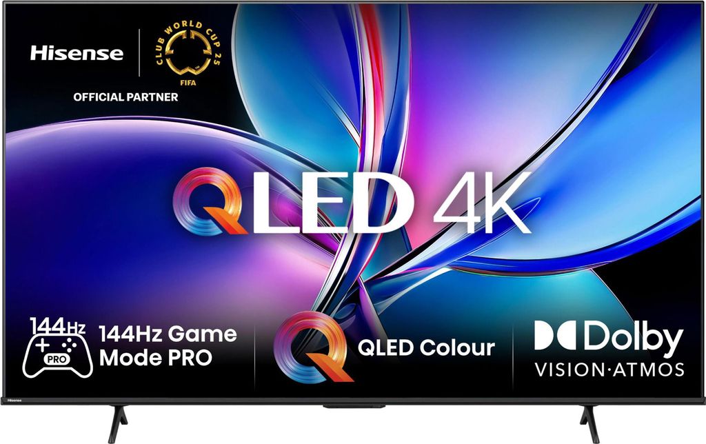 Hisense 55" E7Q Pro, 4K Ultra HD 3840x2160, QLED, Quantum Dot, 144Hz, HDR 10+ adaptiv, HLG, Dolby Vision, DTS Virtual X, Smart TV, WiFi 5GHz, WiFi ...