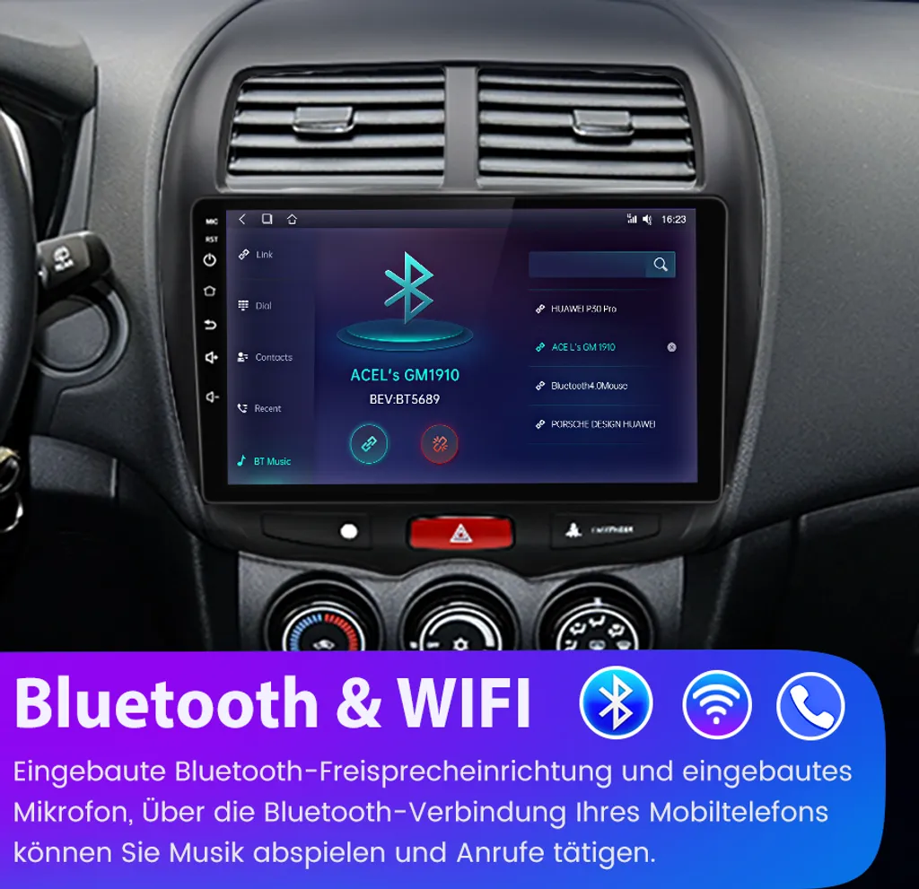 Infotainment Android 12 per Mitsubishi ASX 2010-16 10" GPS - 19