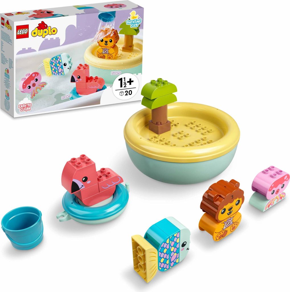 LEGO 10966 DUPLO Badewannenspaß: Schwimmende Tierinsel, Produktbild 
