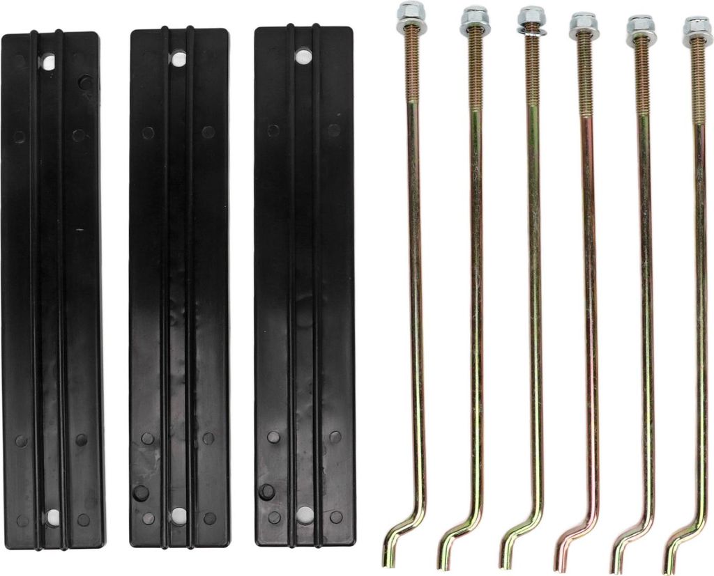 Batterie-Halteplatten-Set mit Stangen-Unterlegscheiben-Mutter 101090801, Ersatz für Club Car DS Elektro-Golfwagen