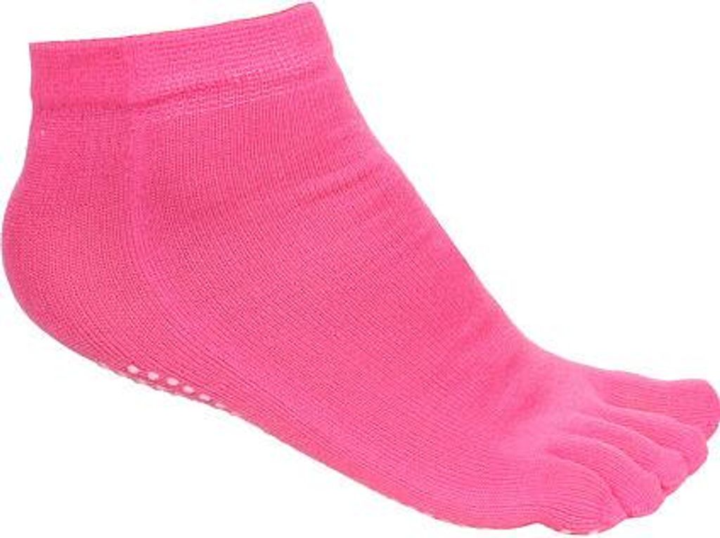 Ponožky na jogu Grippy S1, prstová farba, ružová Obrázok produktu 