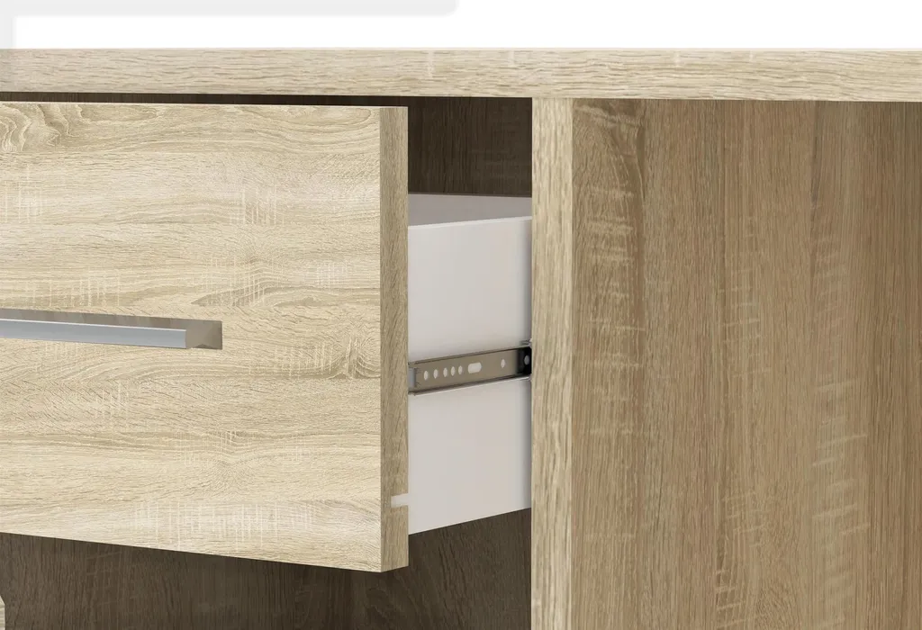 Bureau d’angle de télétravail WESLACO chêne sonoma idéal pour petit coin - 6
