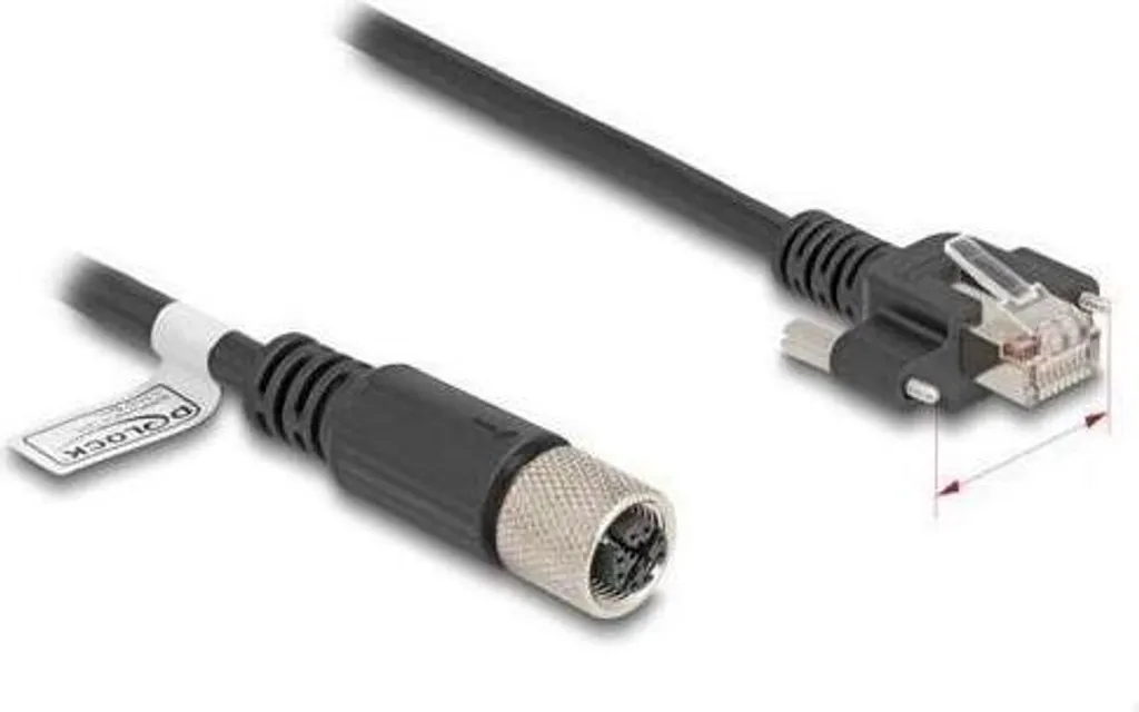 Cordon M12 X-Coded vers RJ45 3m S/FTP CAT 6a avec Vis à Molette - 2