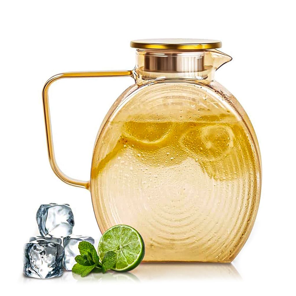 Karaffen, 2,5 L Wasser karaffe Glas aus Borosilikatglas mit Produktbild 