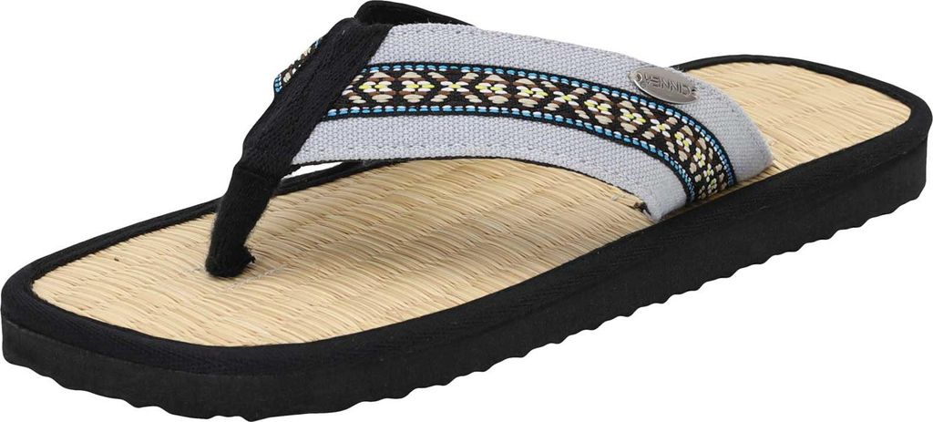 CINNEA »FYN« Wellness Zehentrenner Zimtlatschen mit Binsen-Innensohlen, Sandalette Damen, gegen Fußhornhaut, Haussandalen, temperaturreguliere...