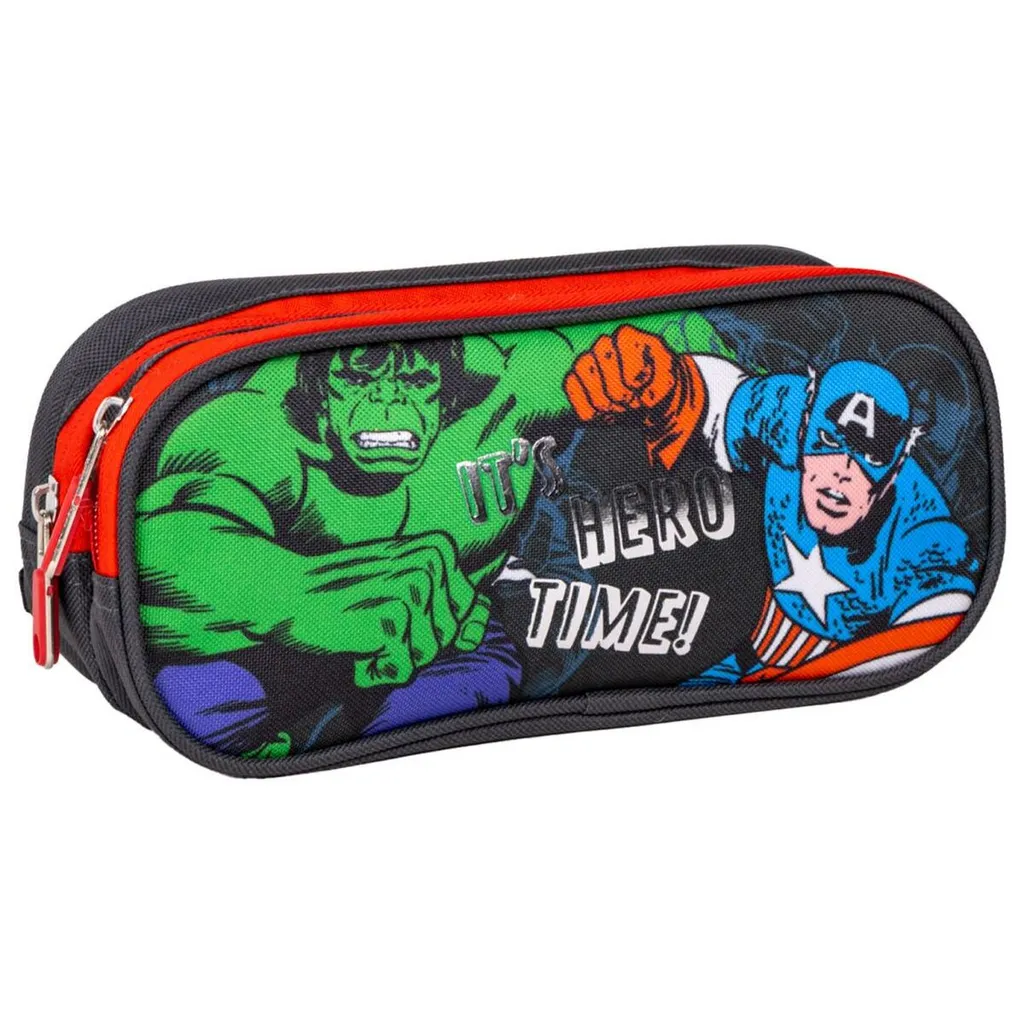 Portapenne Avengers Nero 22,5x8x10 cm - Astuccio Scuola Capiente Marvel