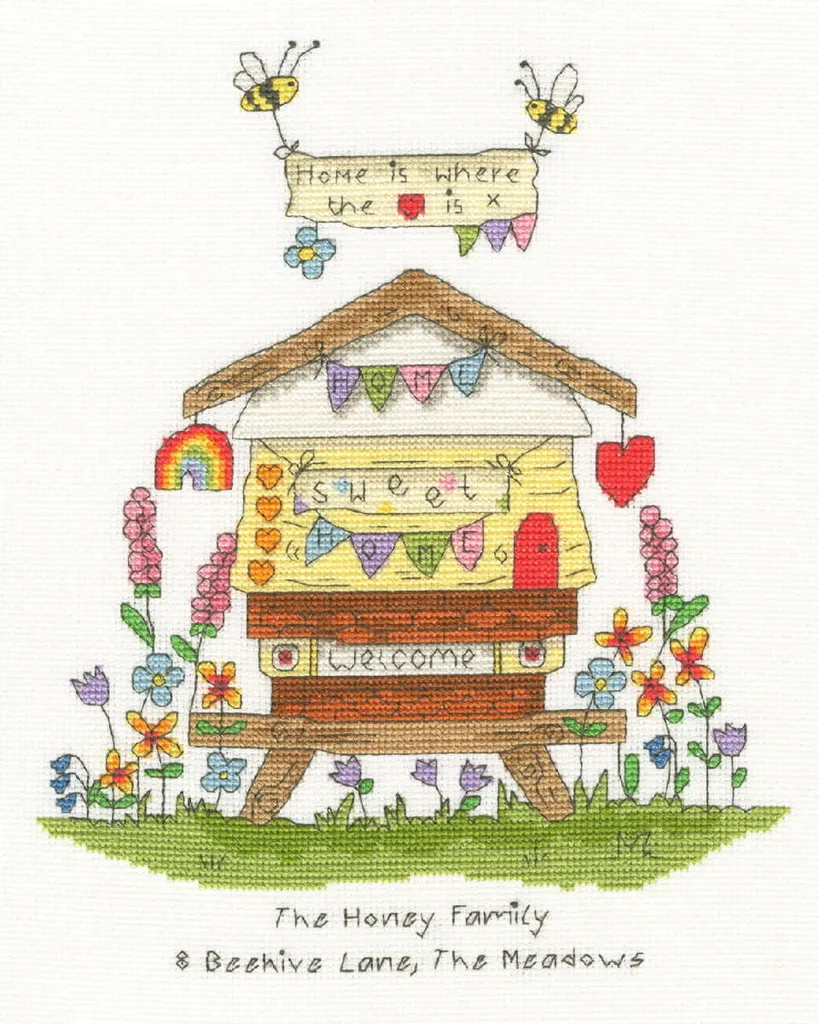 Kit point de croix Bothy Threads Bienenheim XETE12 Diagramme 20x25 cm